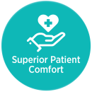Superior patient comfort